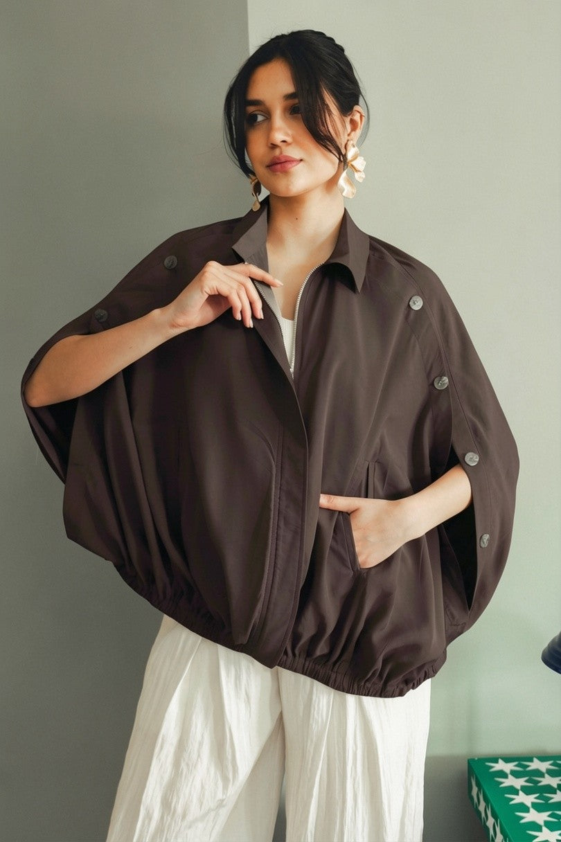 Balloon Cape - Brown