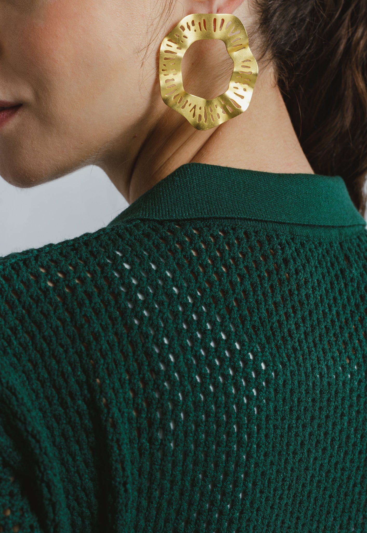Polo Knit Top - Green