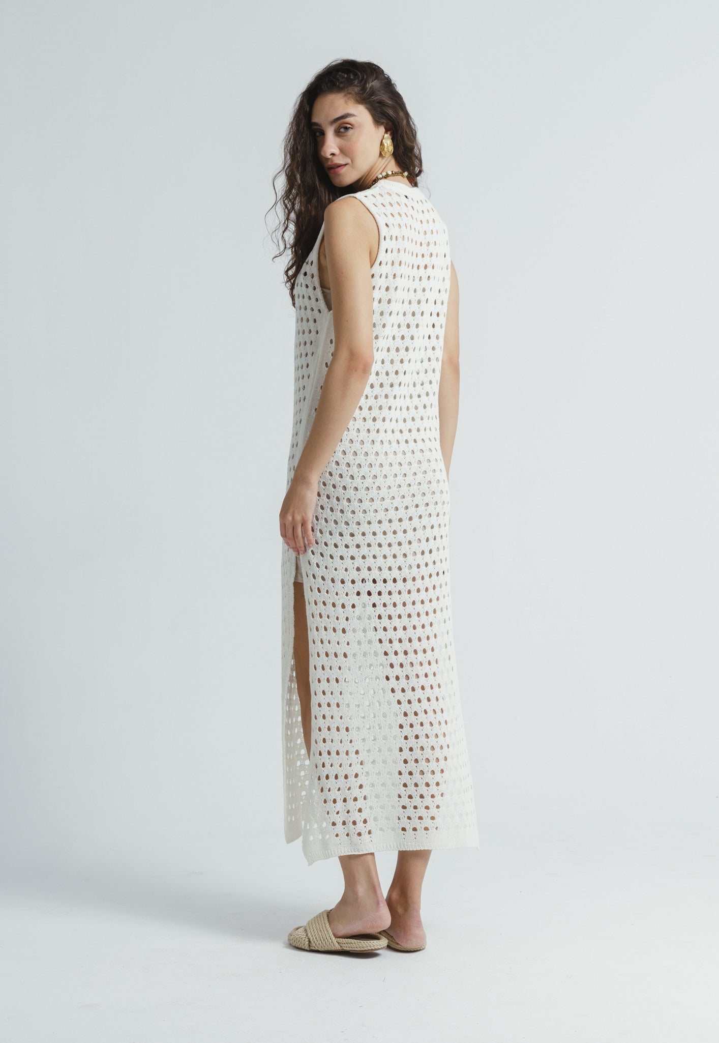 Knit Long Dress - Off White
