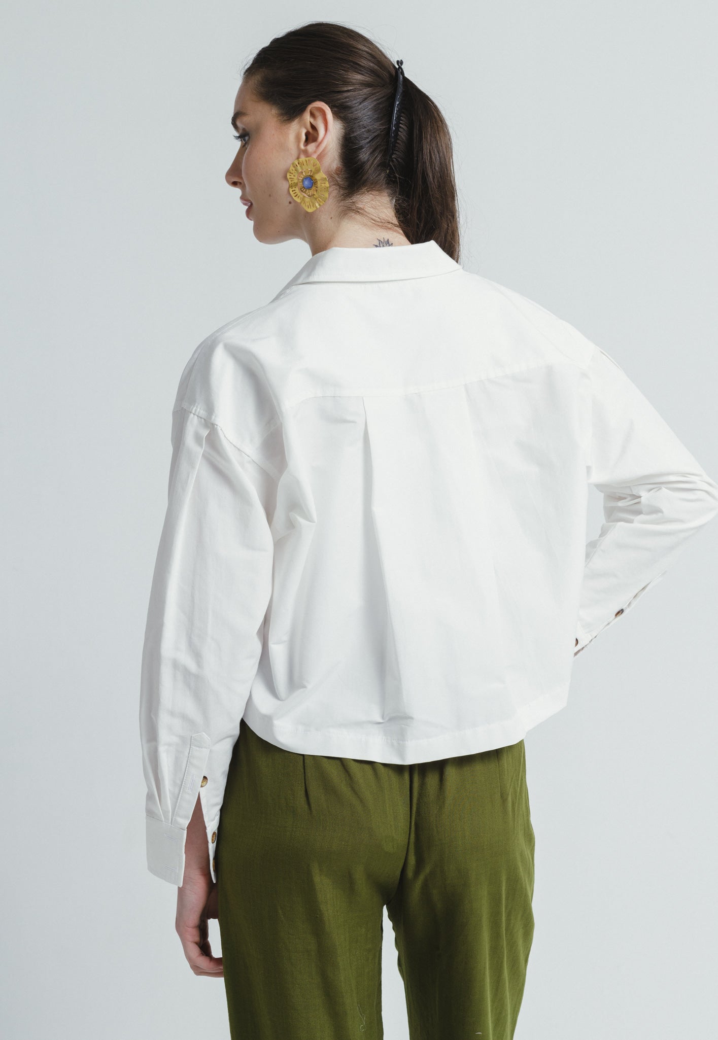 Cropped Shirt - White