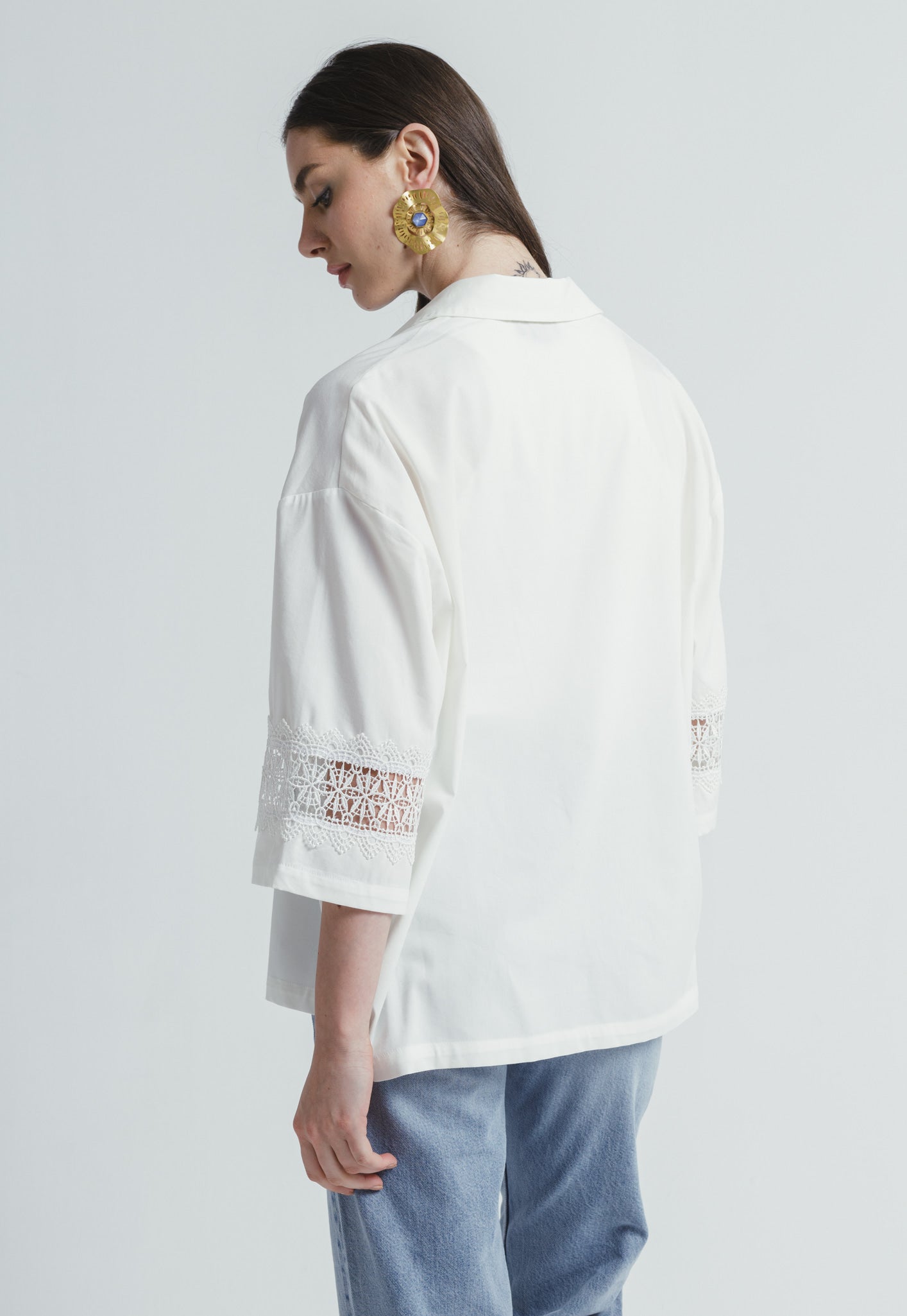 Dentelle Sleeves Shirt
