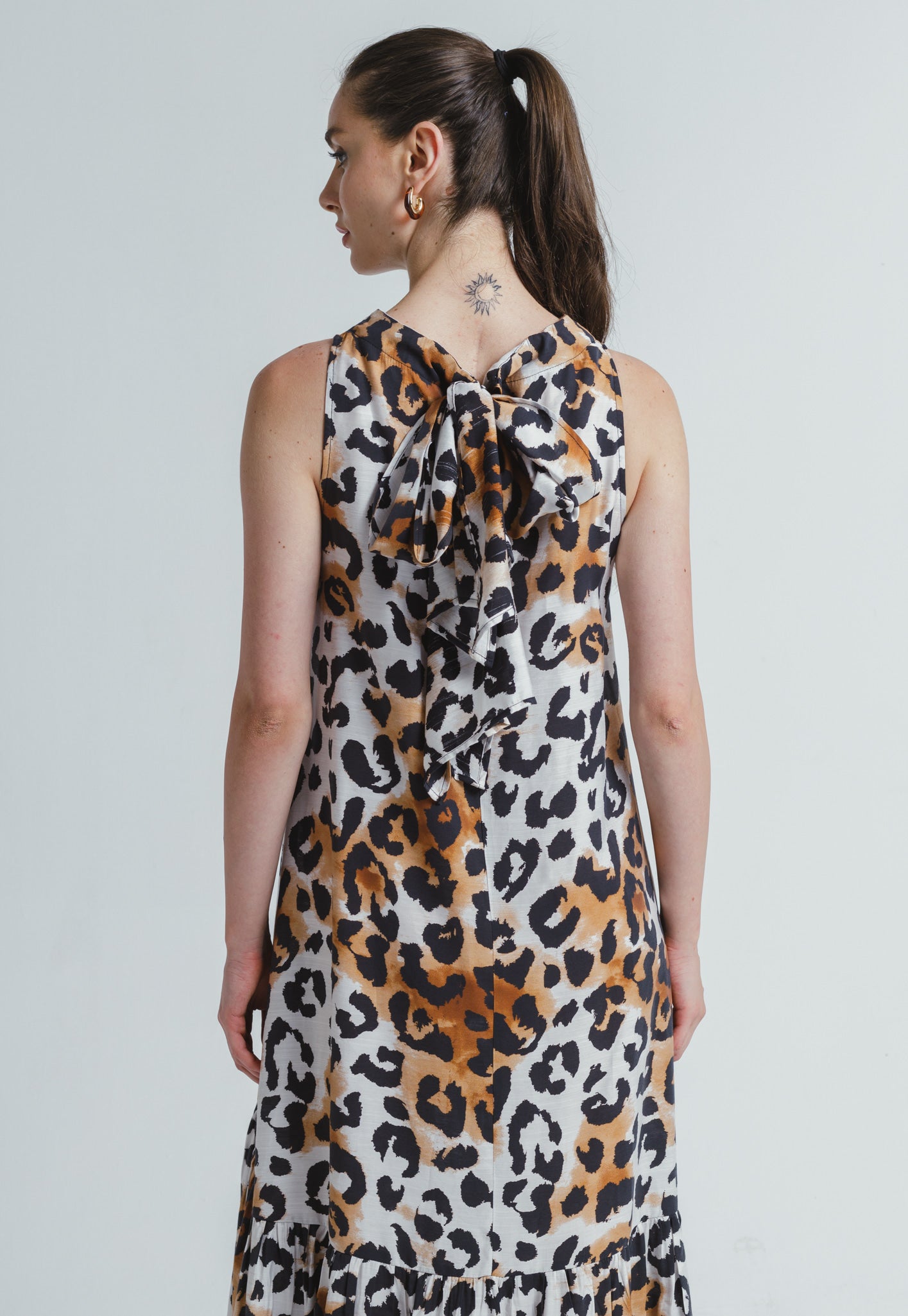 Halter Neck Dress - Leopard