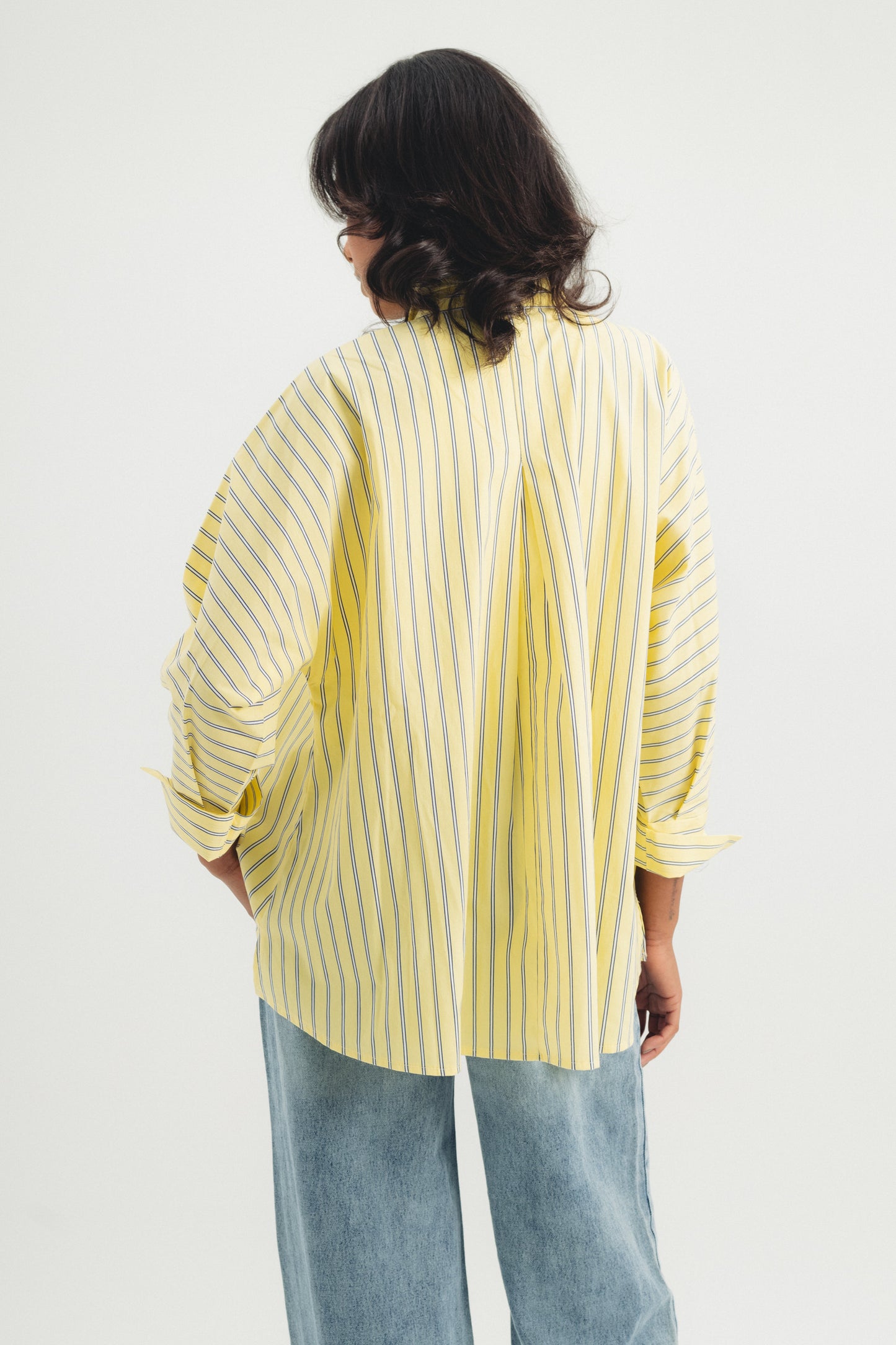 Buttoned Striped Shirt - Yellow
