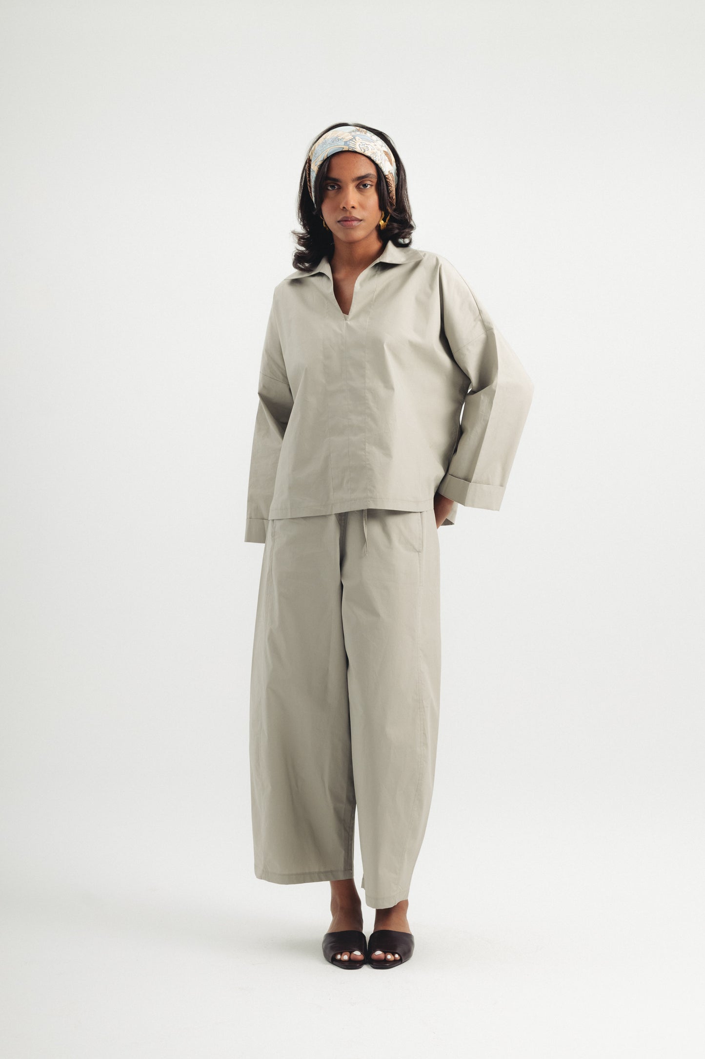 Casual Poplin Shirt - Grey