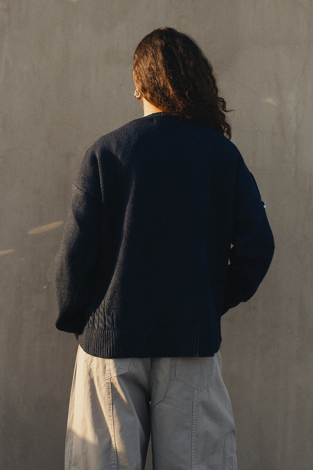Hand Beaded Wool Cardigan