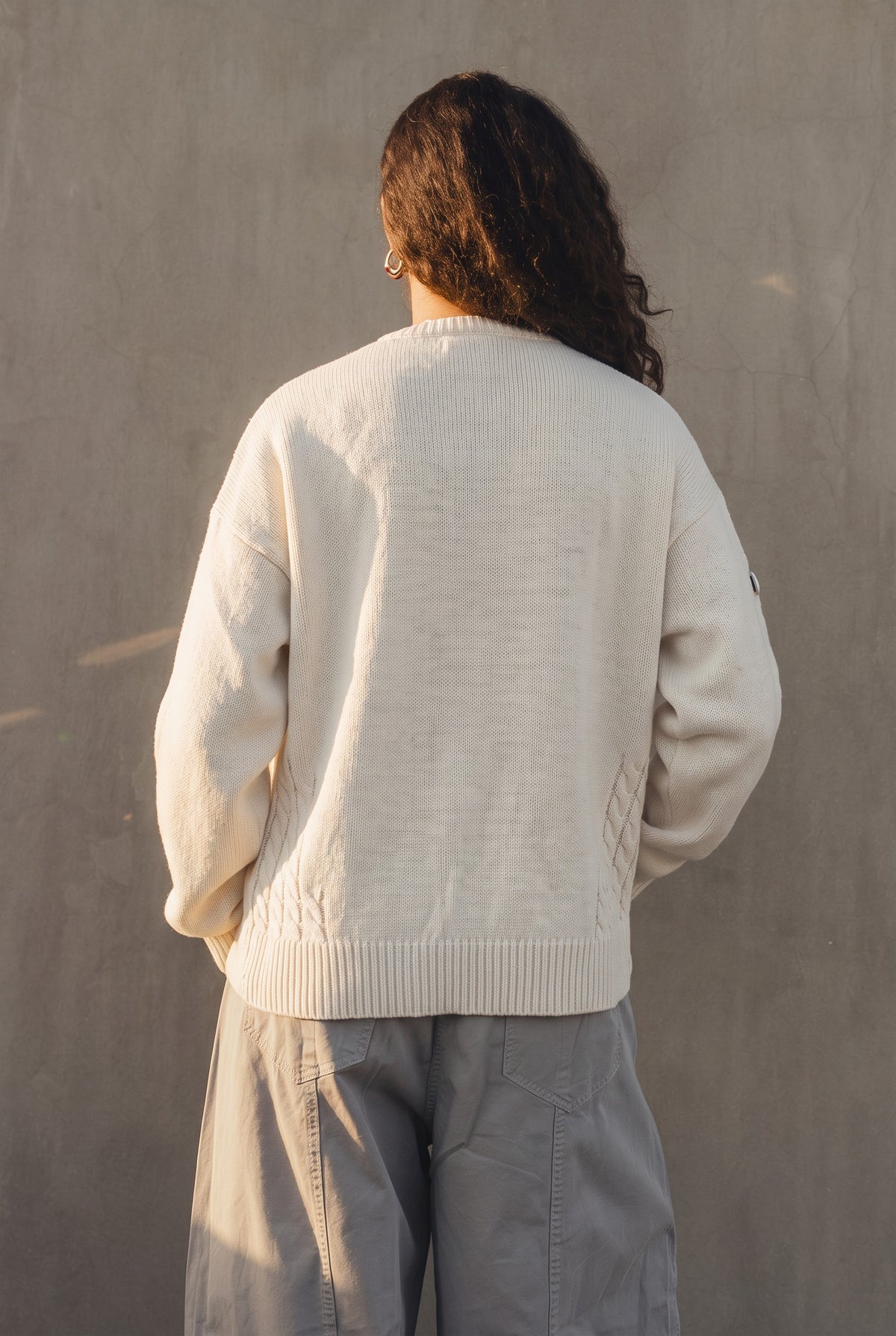 Hand Beaded Wool Cardigan