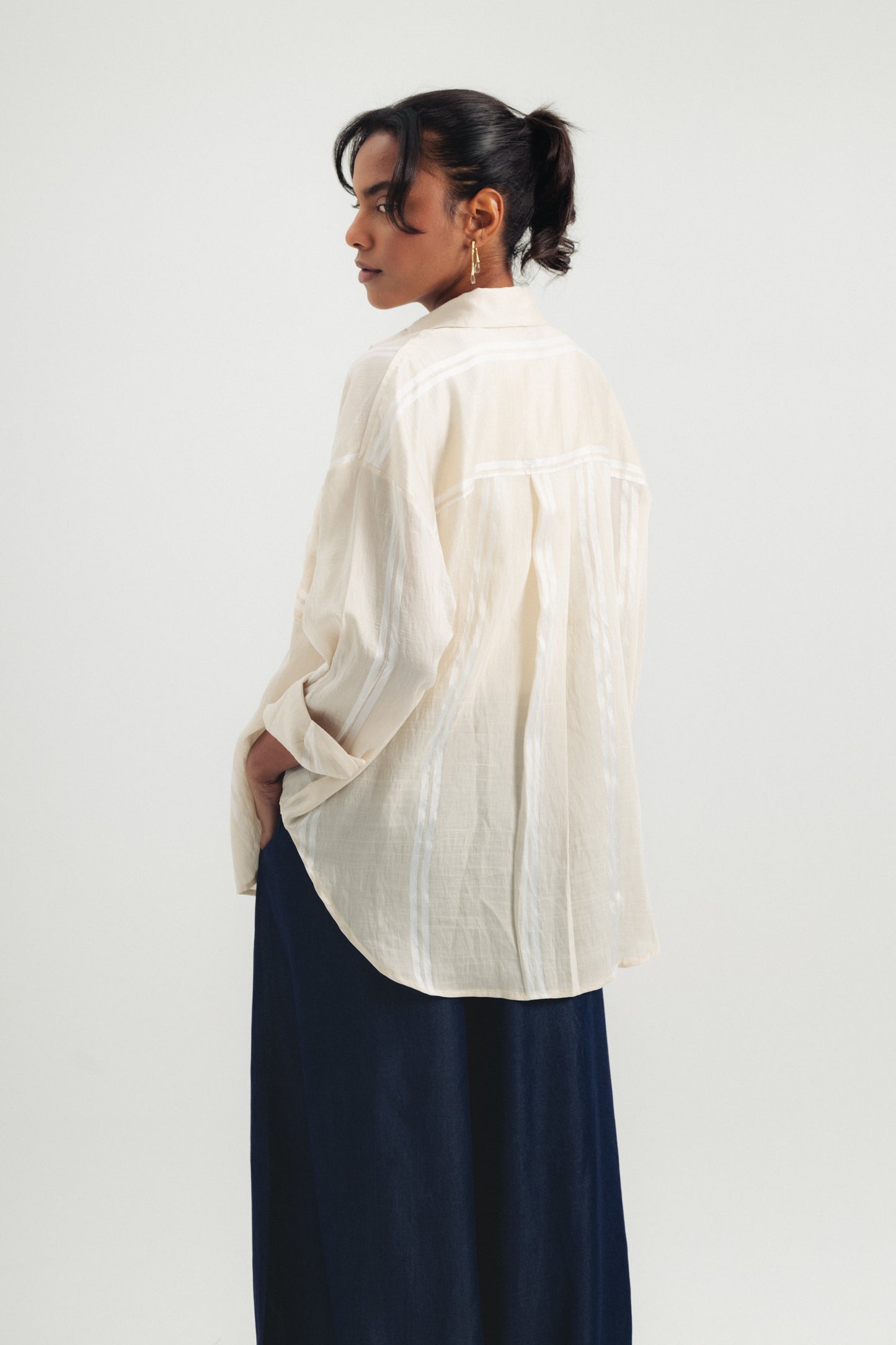Soft Buttoned Shirt - Beige