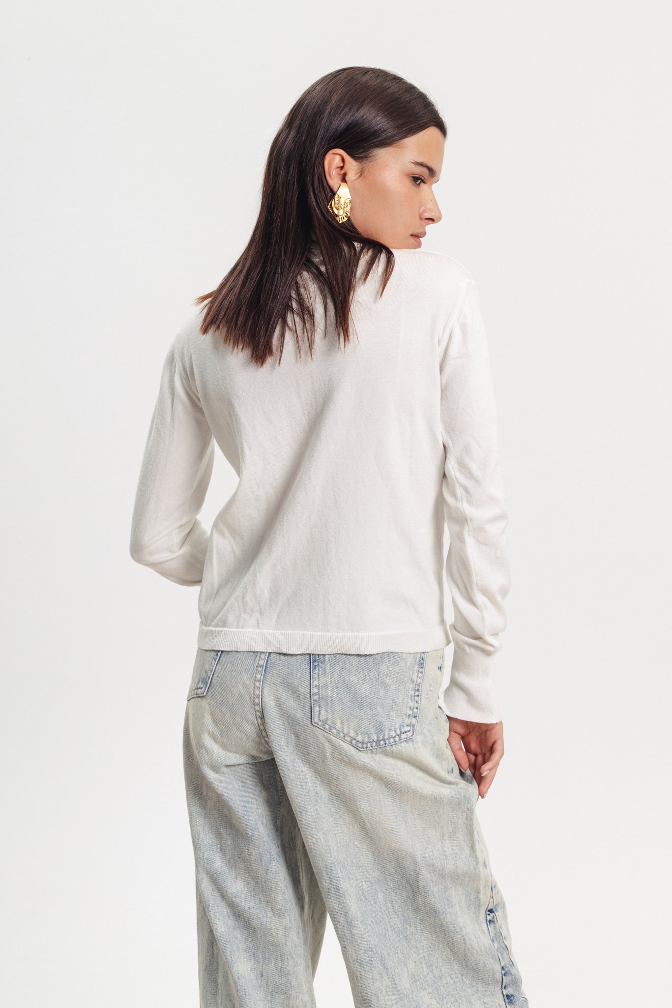 Basic Crewneck Sweater - Off White