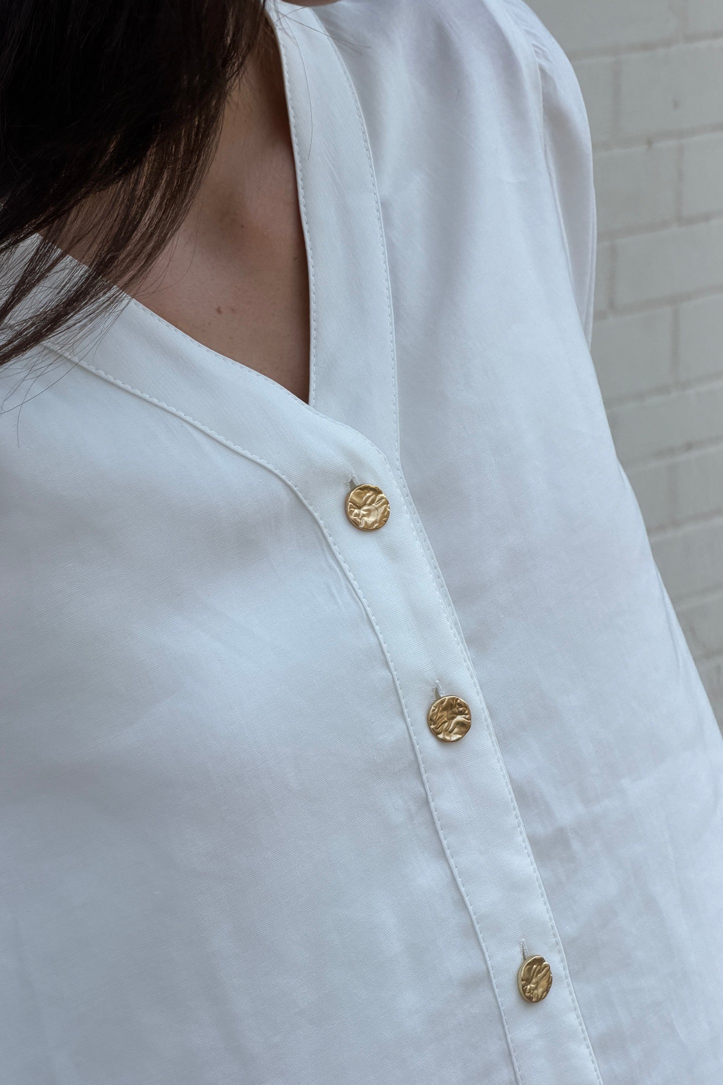 Bell Sleeves Shirt - White