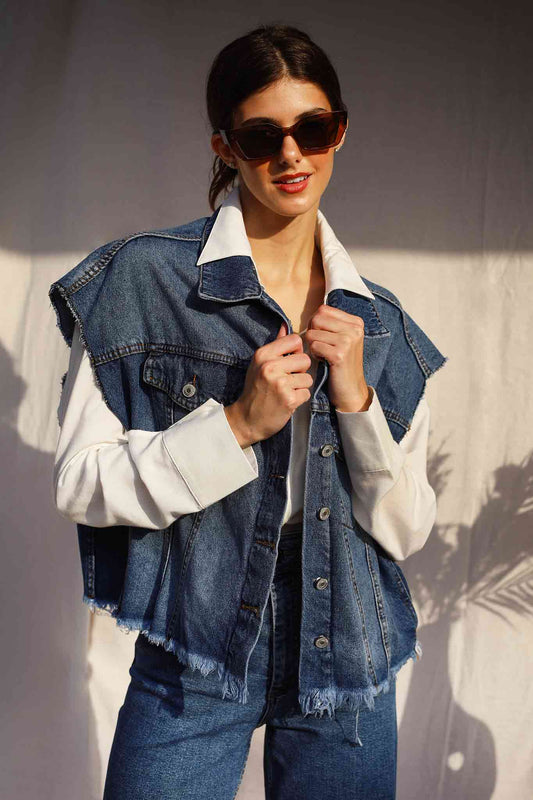 BASIC HIP DENIM VEST