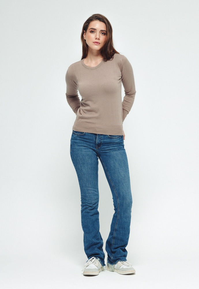 Basic Knit Top - Taupe