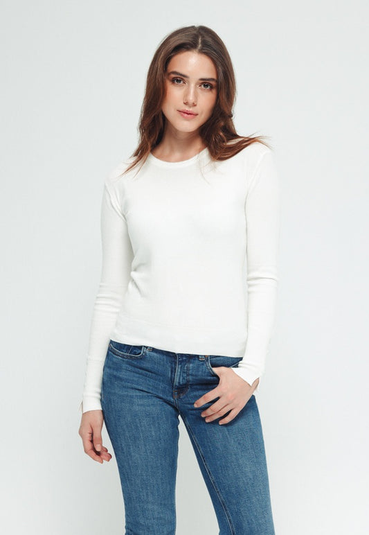 Basic Knit Top - Off White