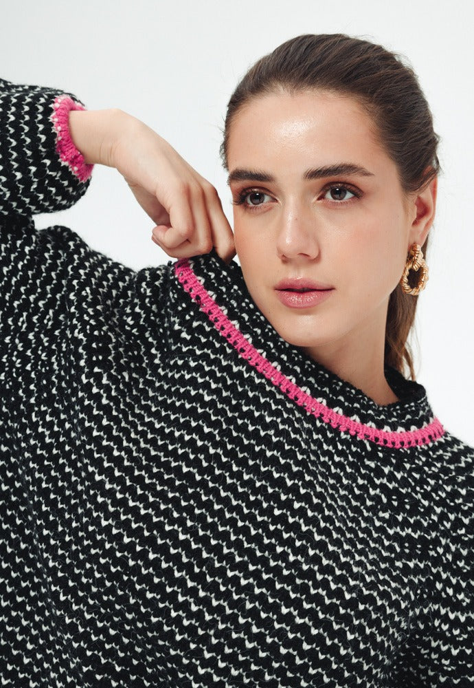 Dotted sweater - Pink