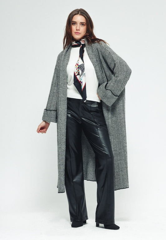 Maxi Knit Coat - Black