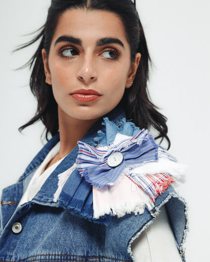 Denim vest - Flower Edition