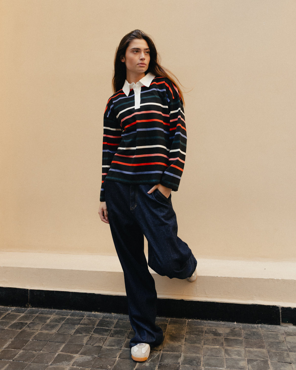Long Sleeve Cotton Polo