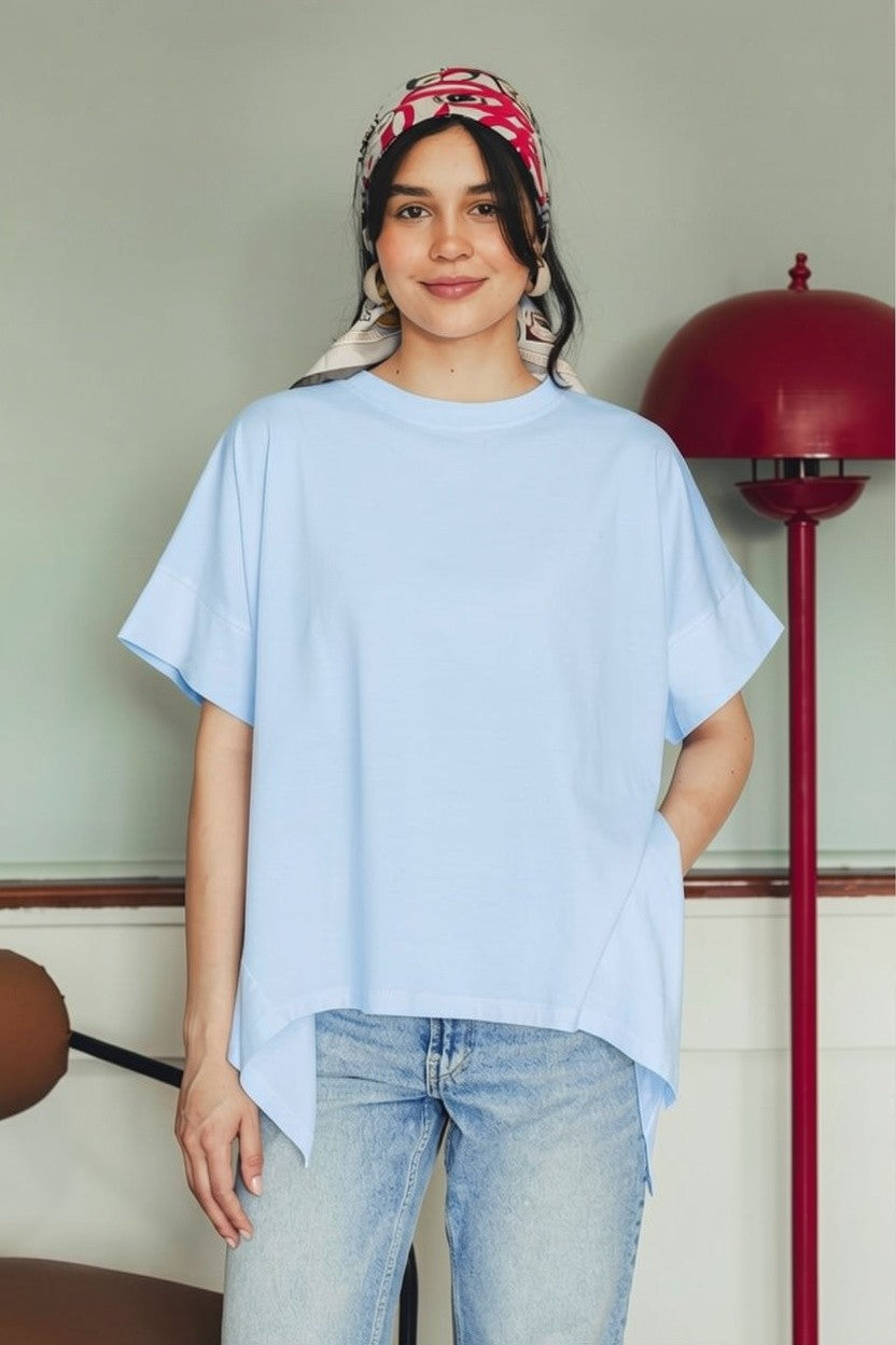 Asymmetric Cotton T-shirt - Baby