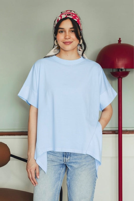Asymmetric Cotton T-shirt - Baby