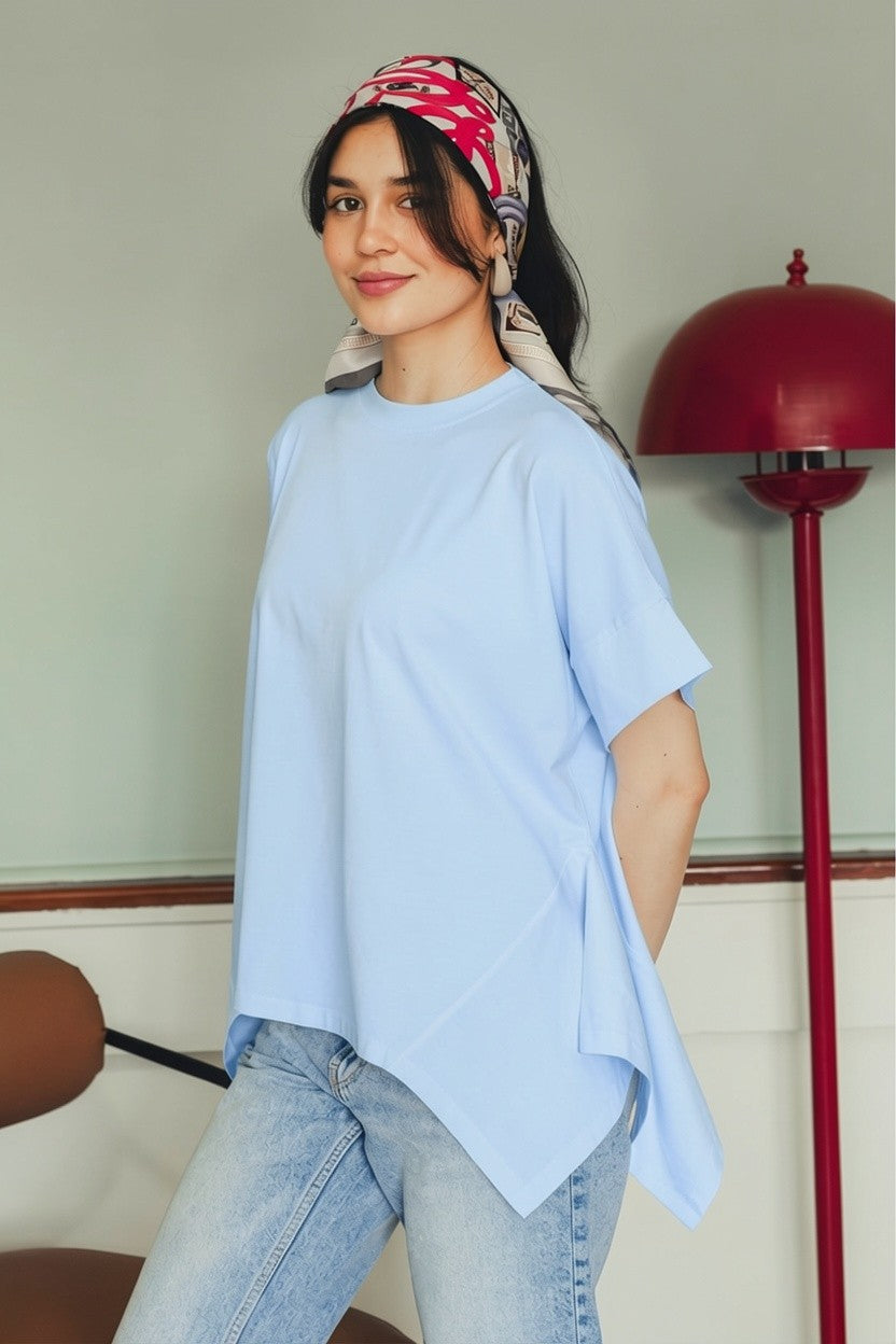 Asymmetric Cotton T-shirt - Baby