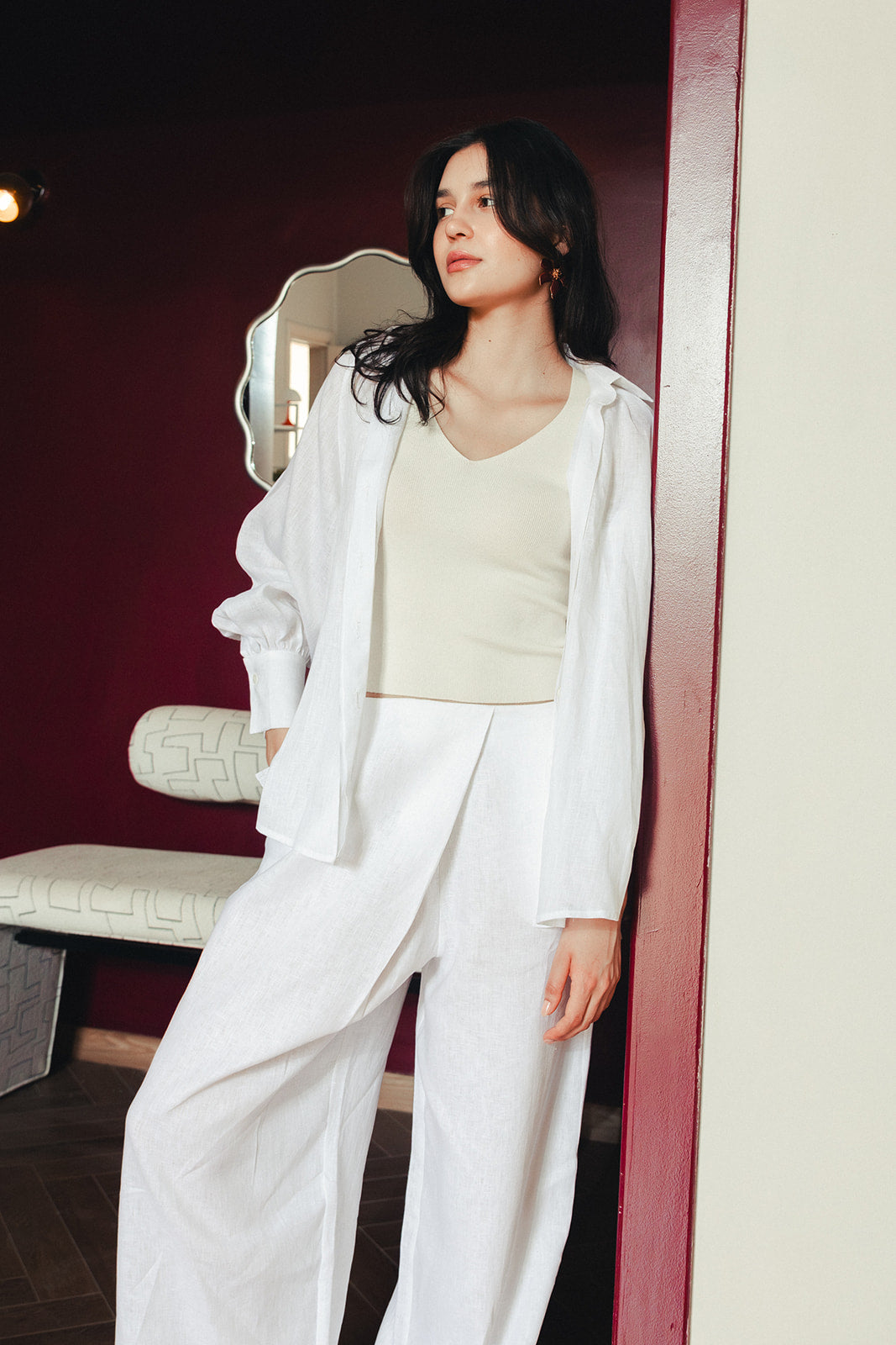 Pure Linen Shirt - White