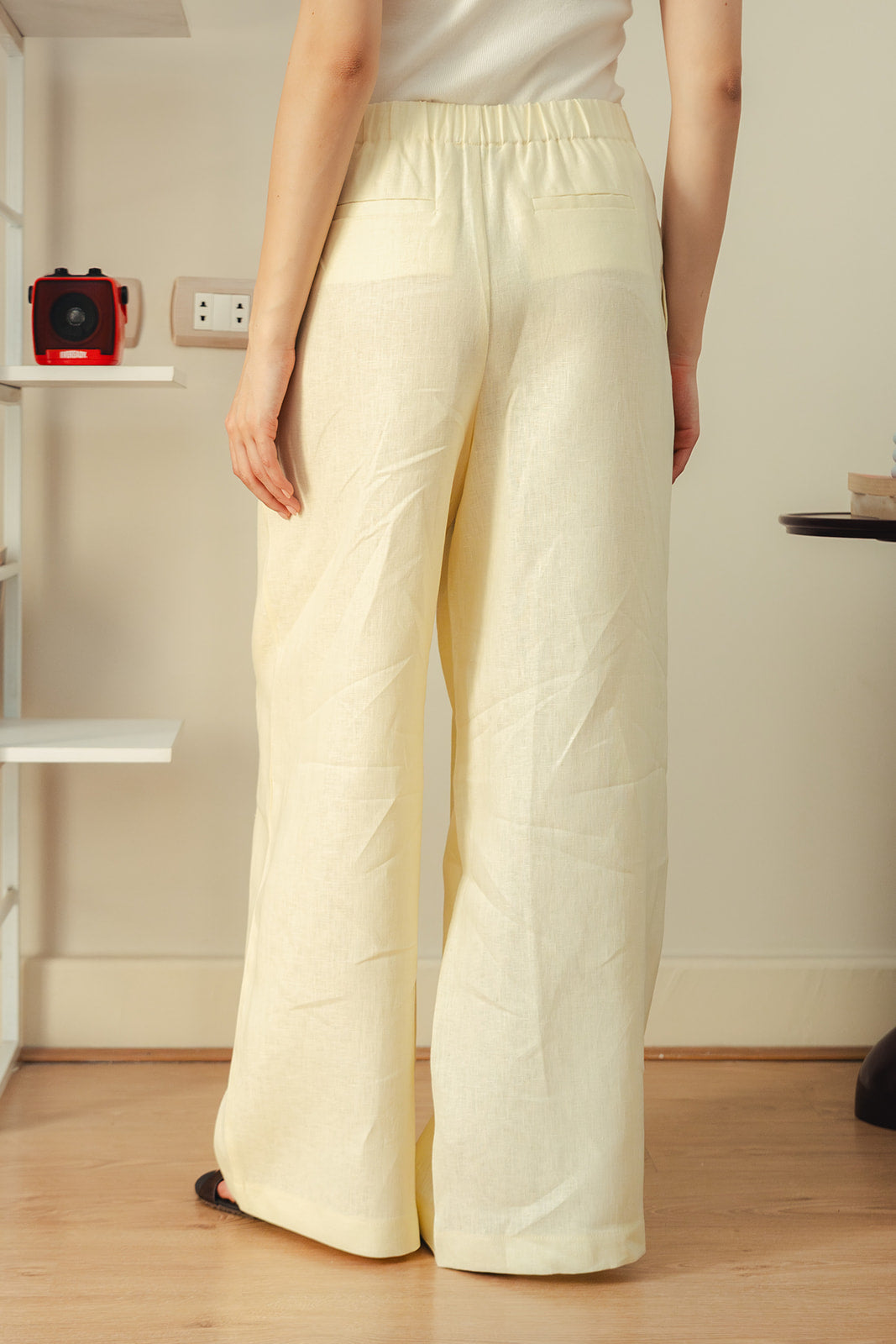 Pure Linen Pants - Yellow