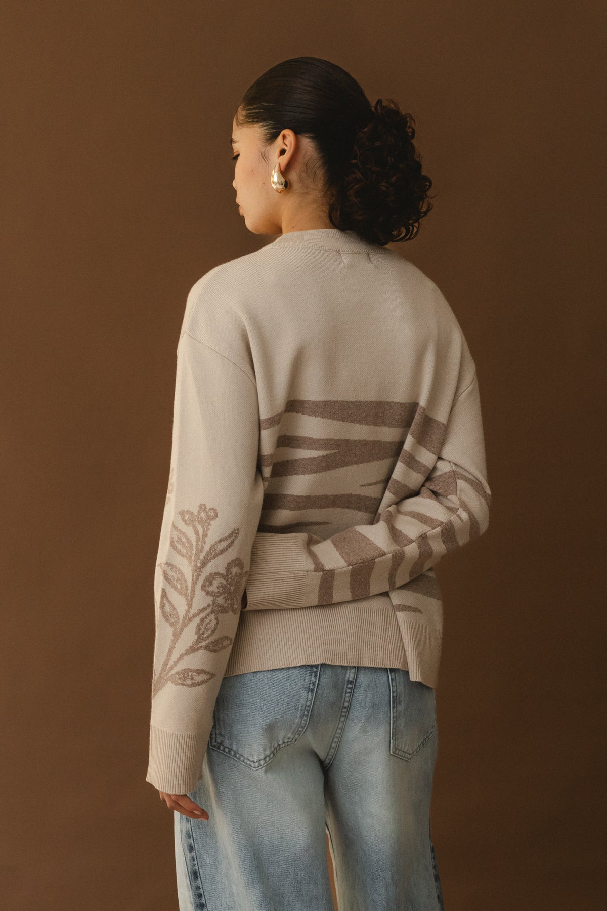 Zebra Sweater - Beige