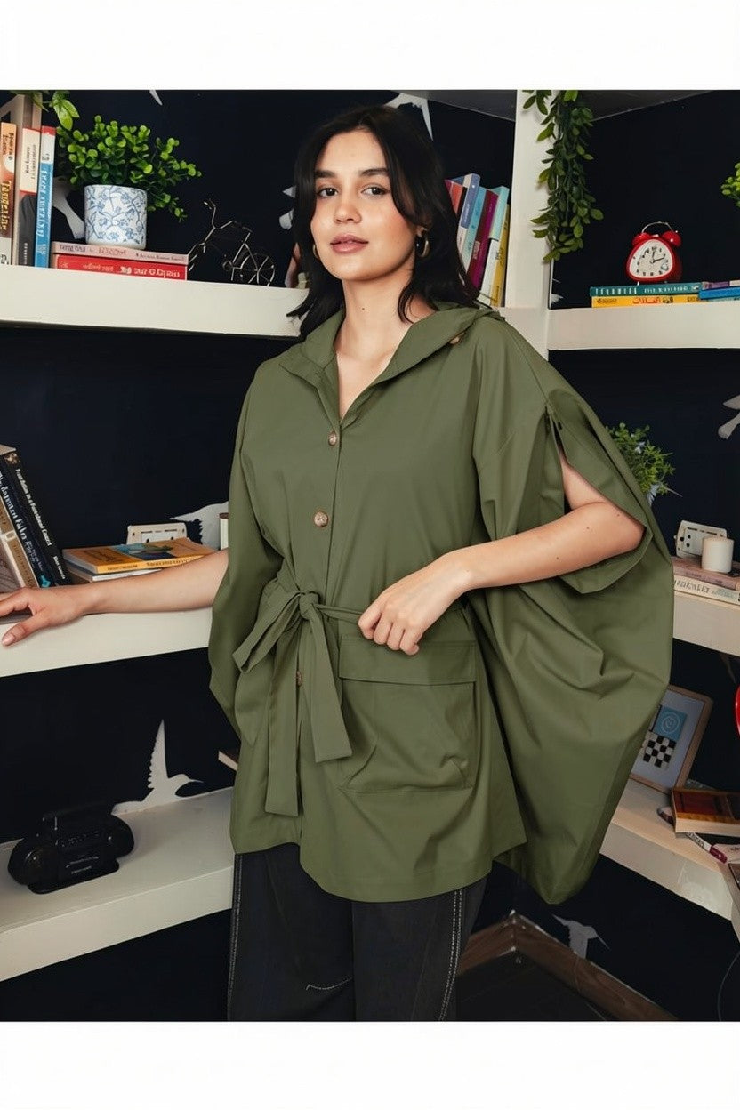 Cape Jacket - Olive