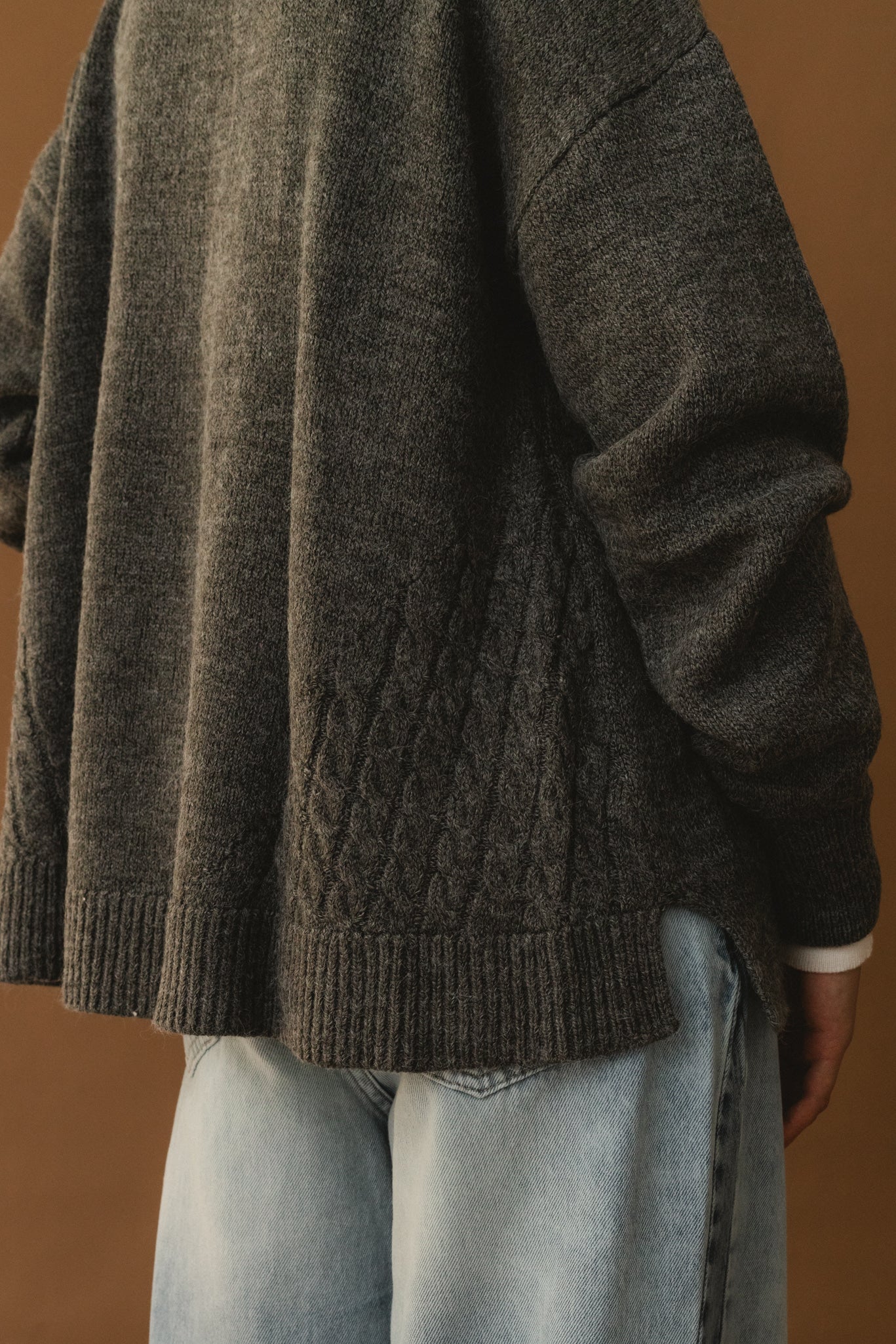 Wool Cardigan - Charcoal Grey