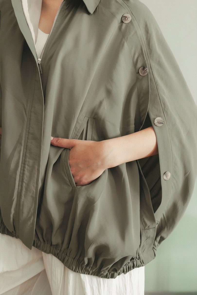Balloon Cape - Olive