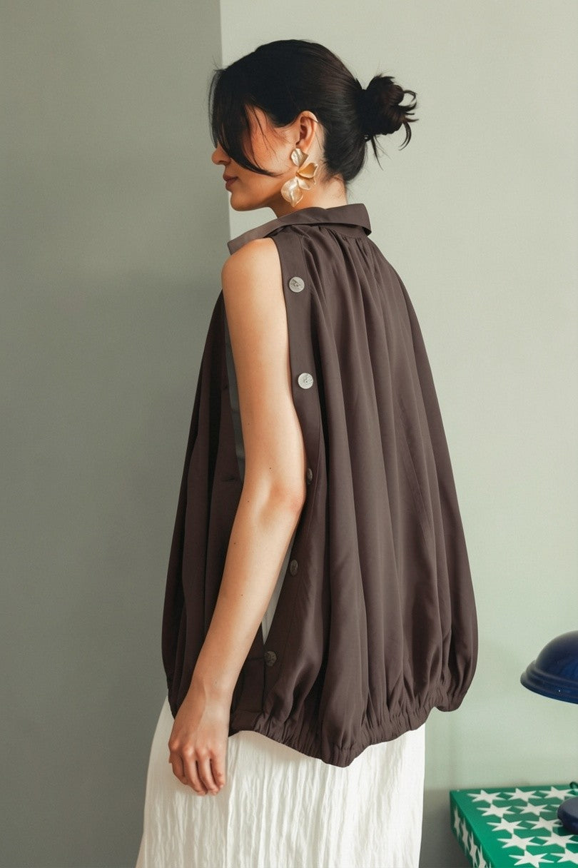 Balloon Cape - Brown