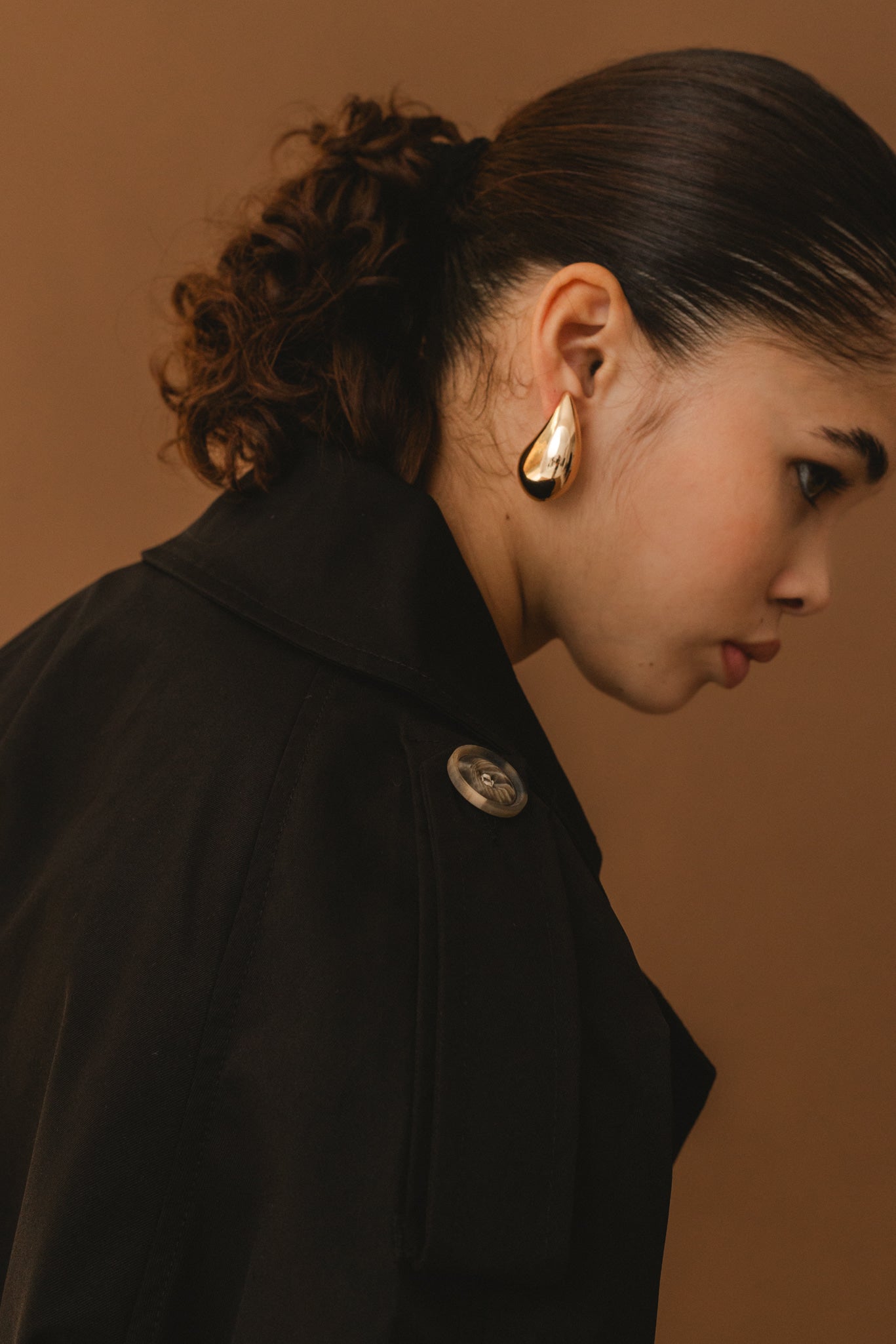 Short Trench Coat - Black