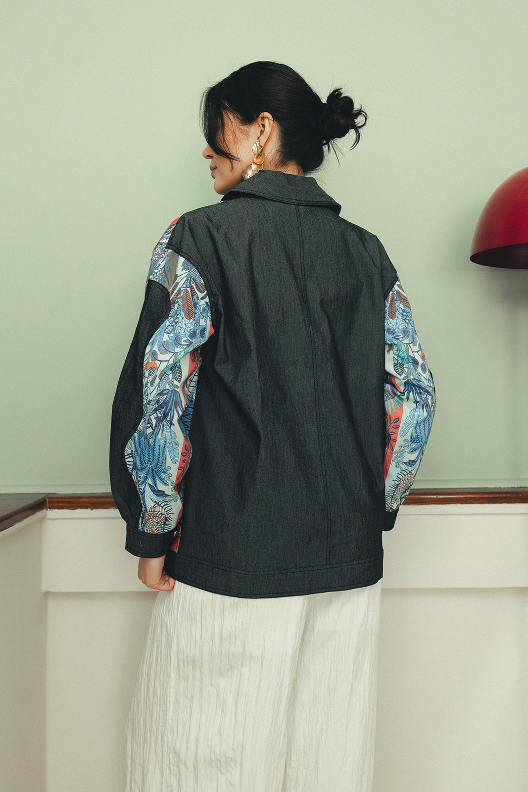 Patched Denim Shirt
