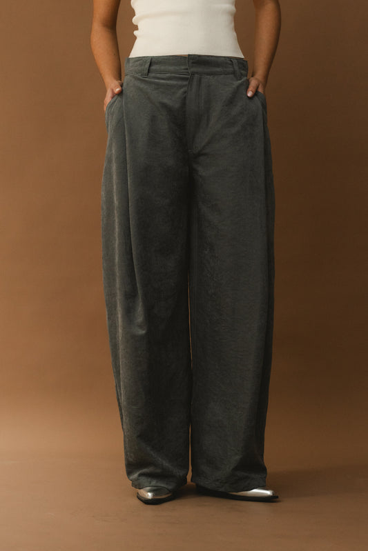 Wide Leg Pants - Petrolium