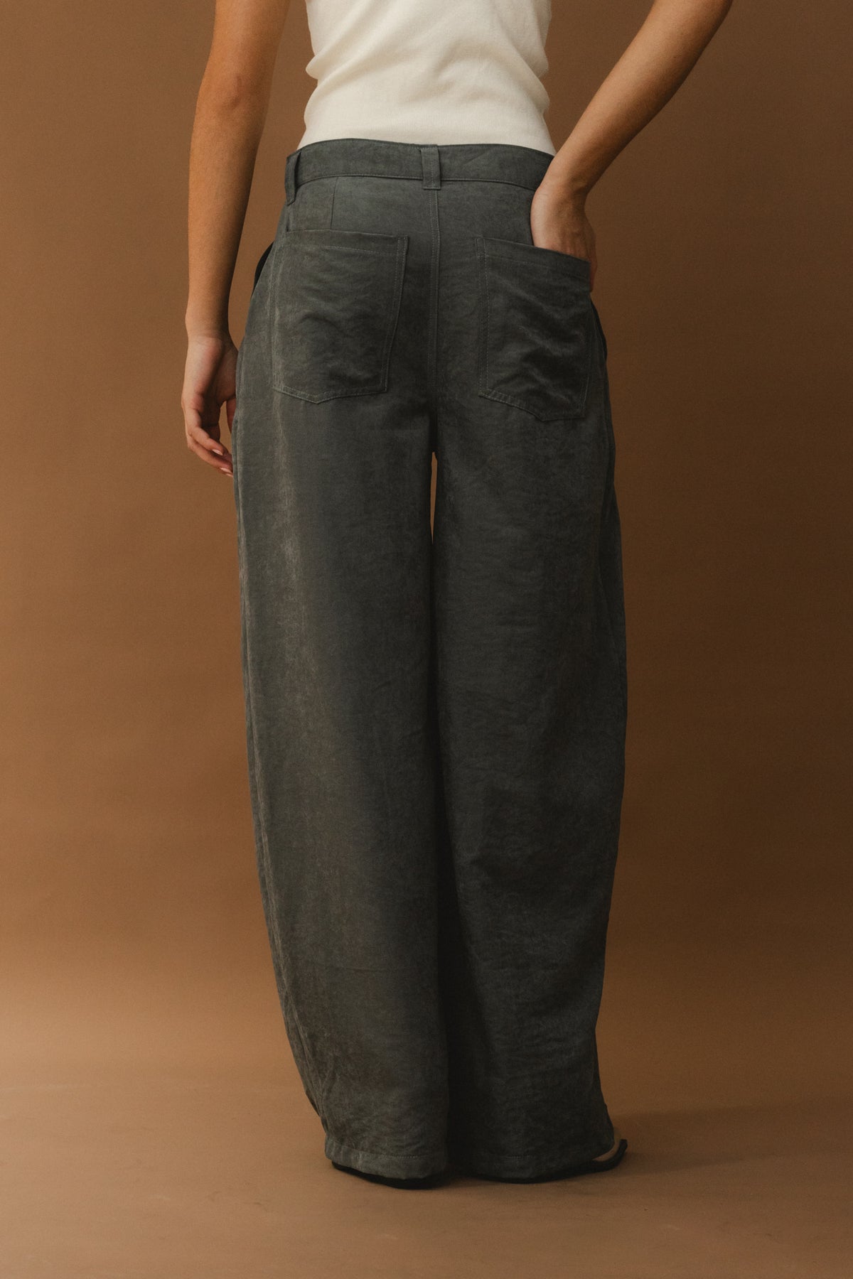 Wide Leg Pants - Petrolium