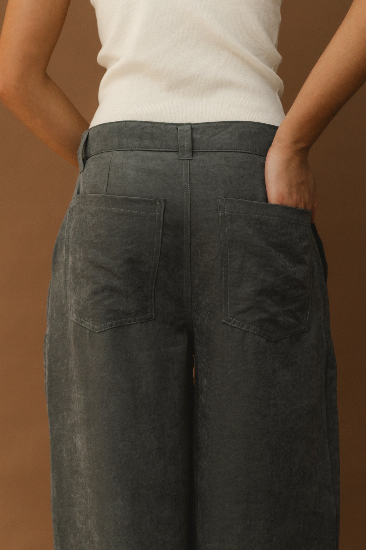 Wide Leg Pants - Petrolium