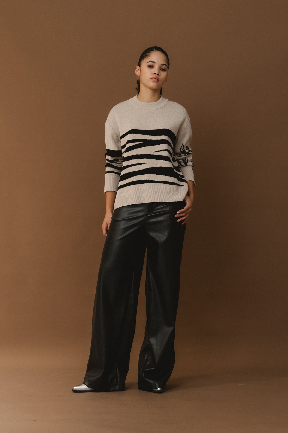 Zebra Sweater - Black