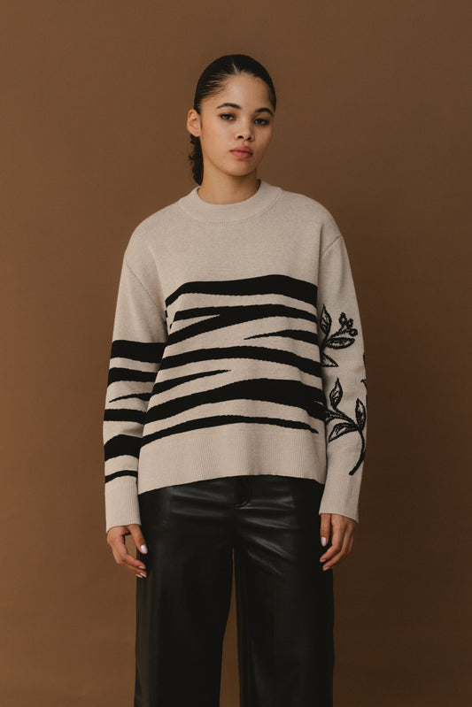 Zebra Sweater - Black