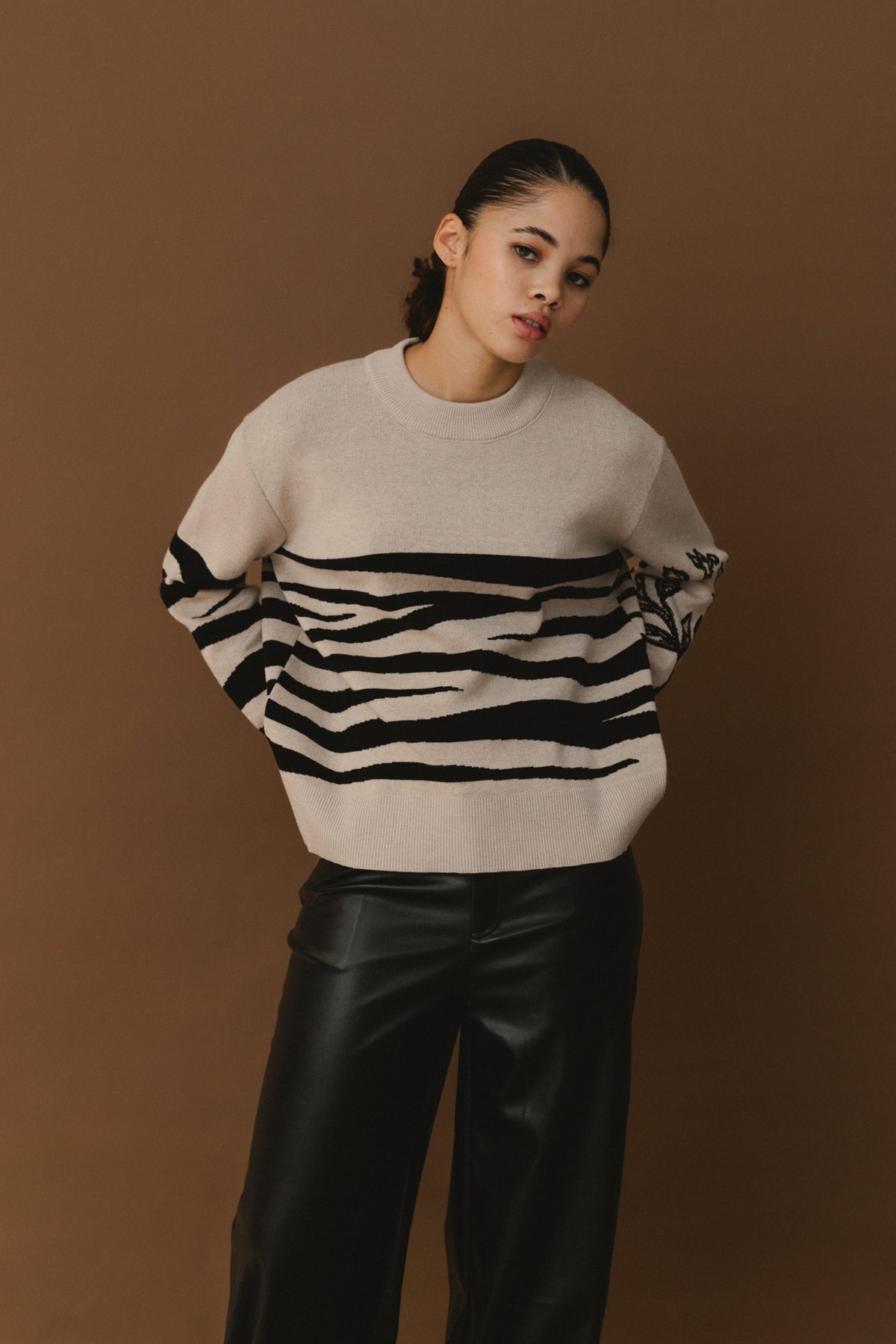 Zebra Sweater - Black