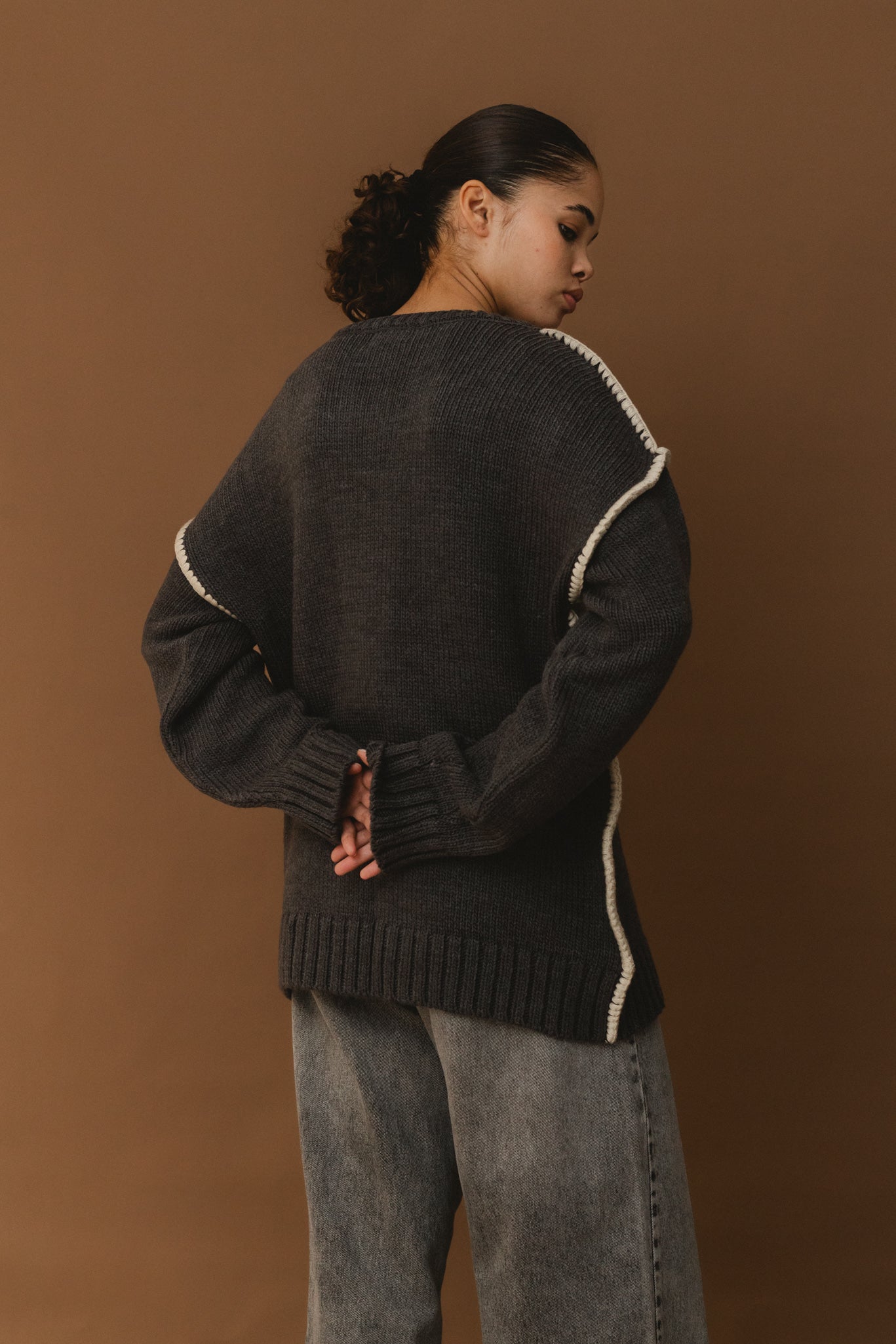 Stitches Sweater - Grey