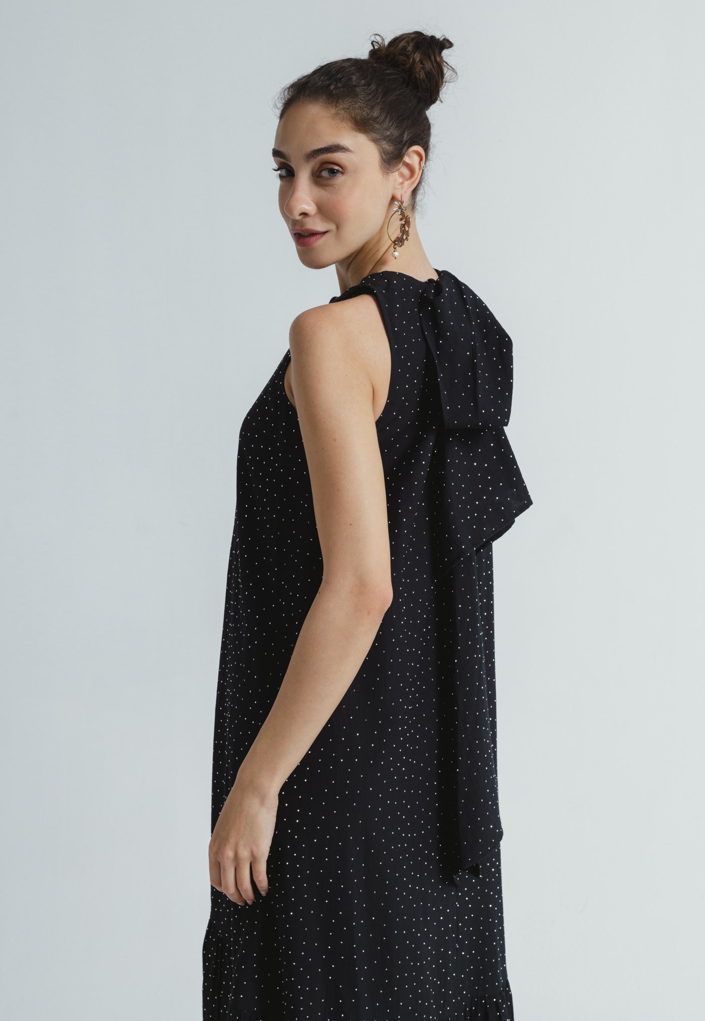 Halter Neck Dress - Black