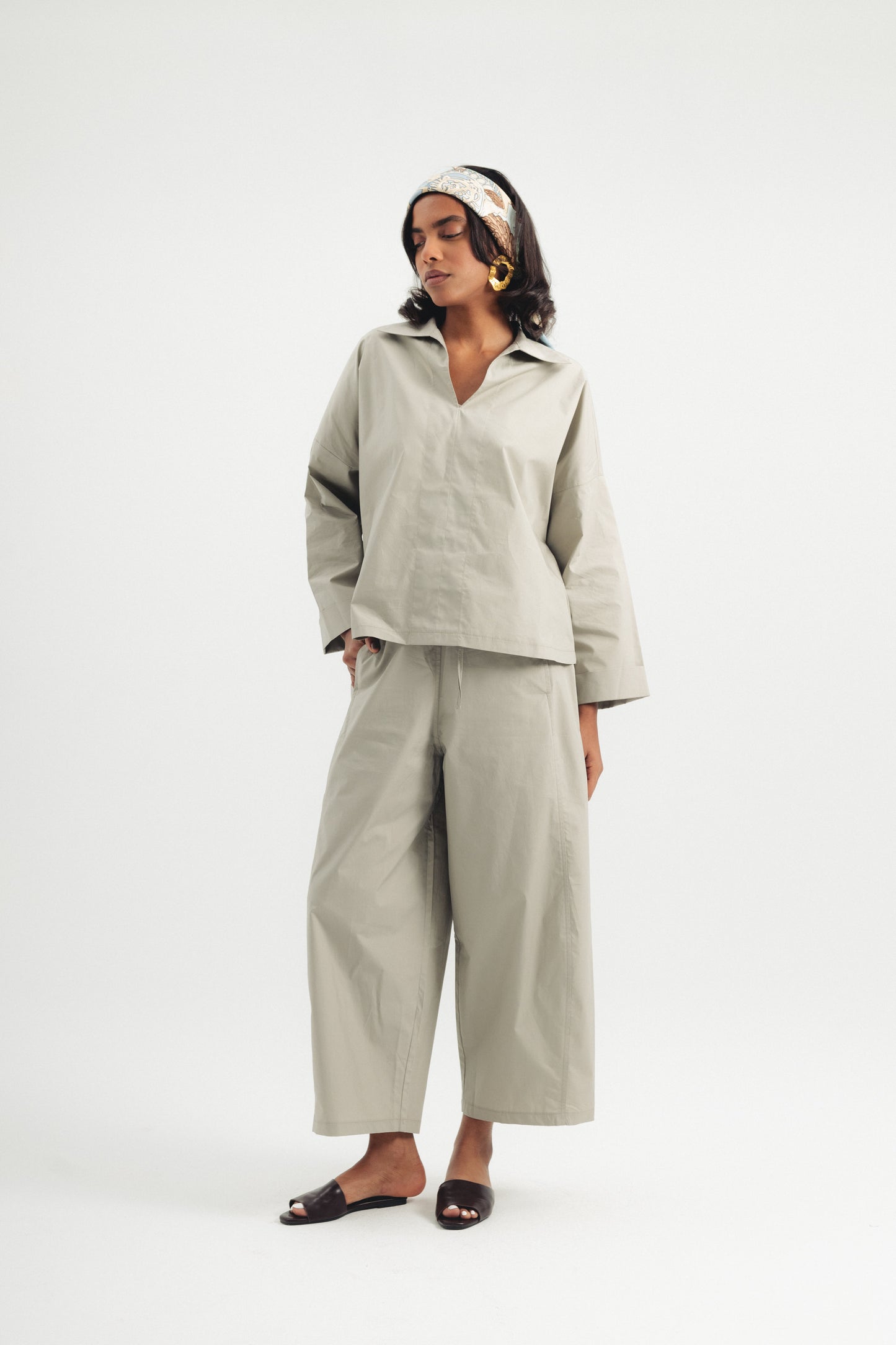 Casual Poplin Shirt - Grey