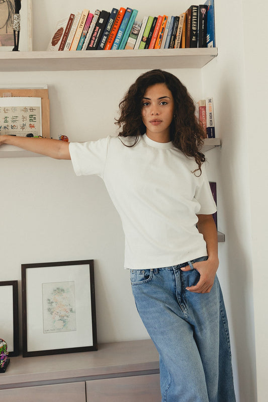 Cinched Basic Cotton T-shirt
