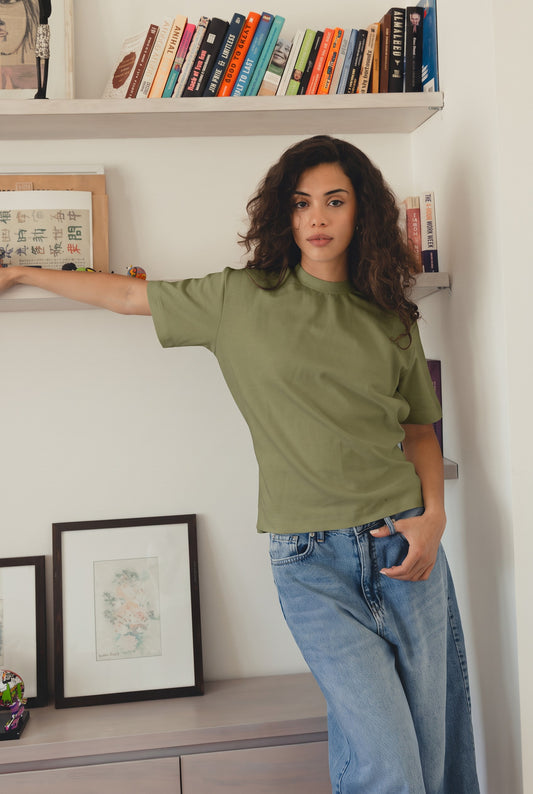 Cinched Basic Cotton T-shirt