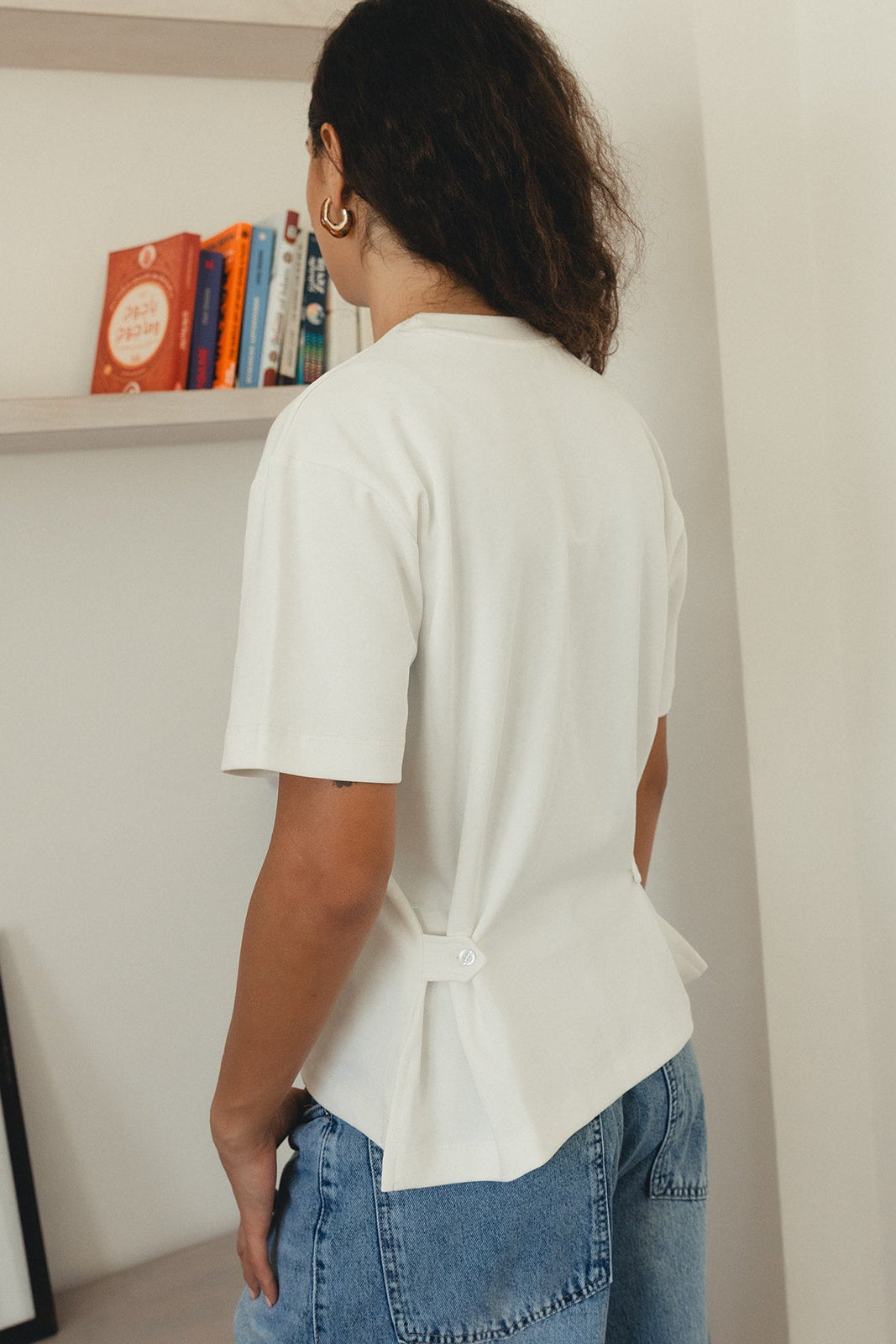 Cinched Basic Cotton T-shirt