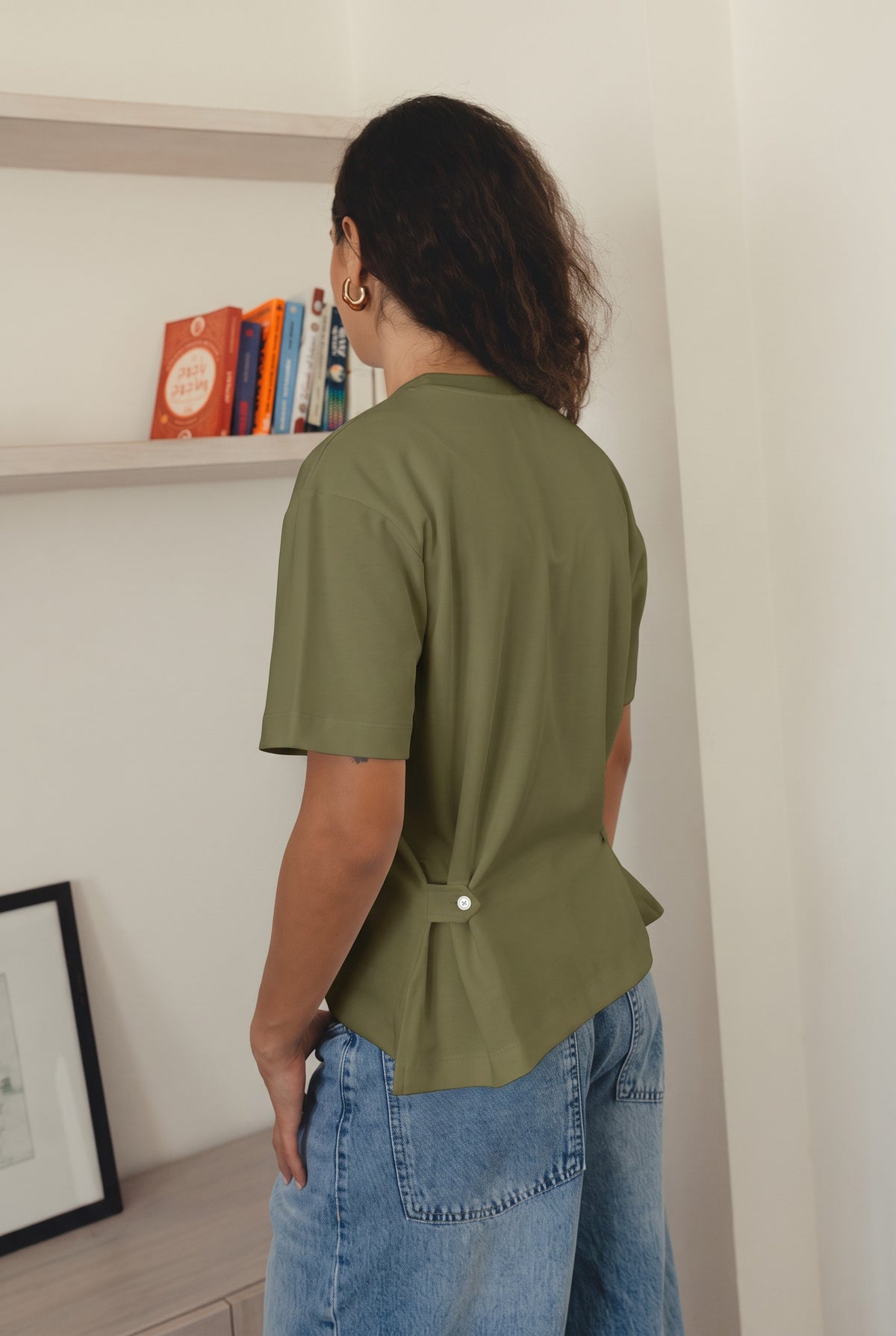 Cinched Basic Cotton T-shirt
