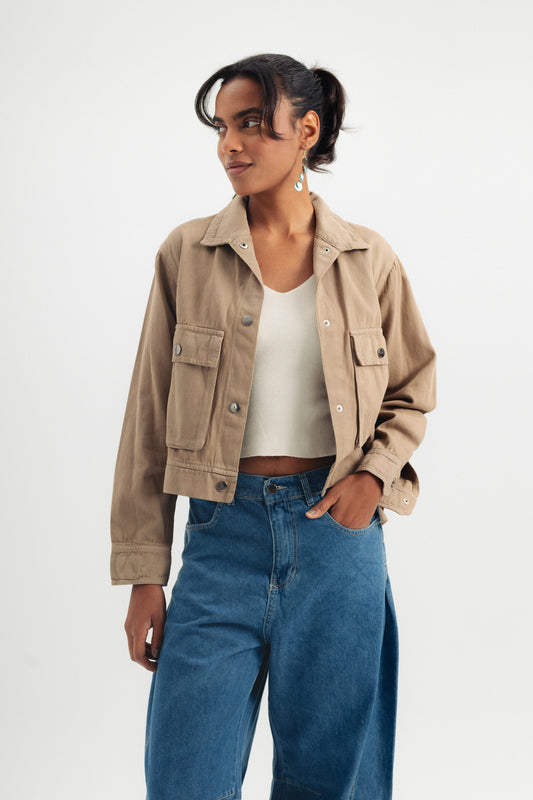 High Low Jacket - Coffee