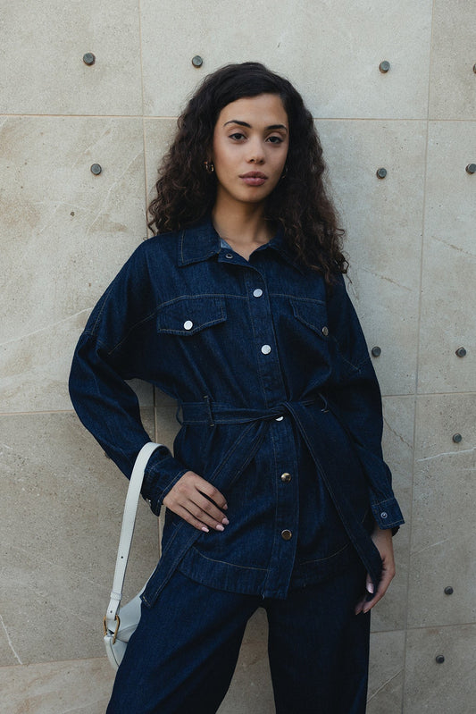 Belted Denim jacket