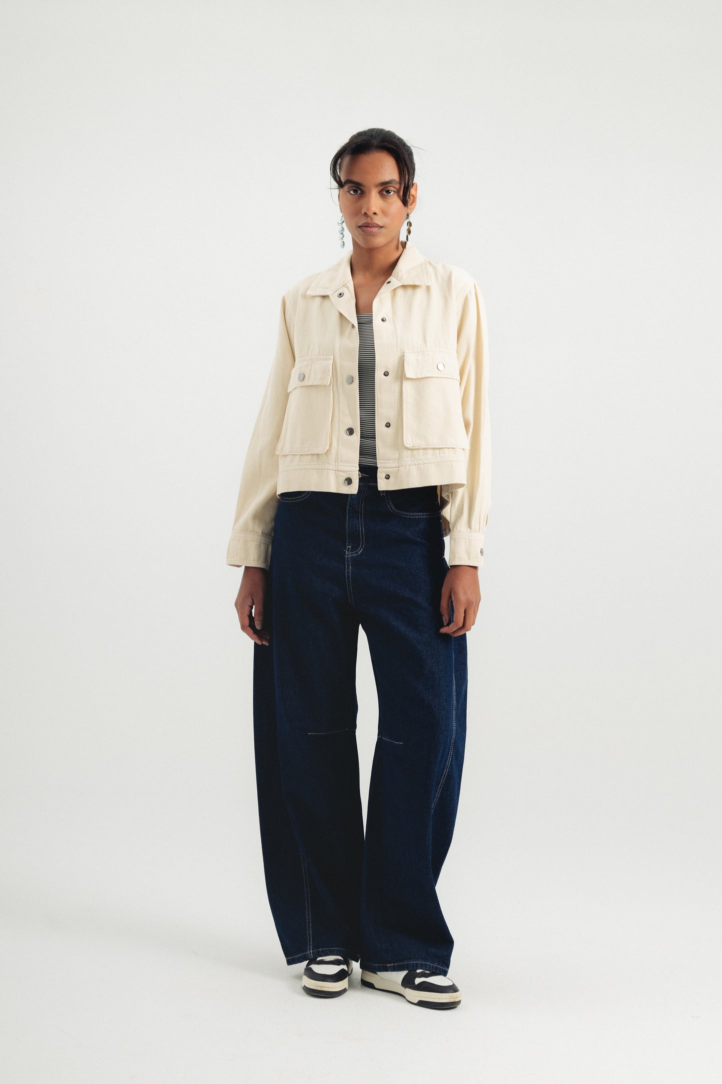 High Low Jacket - Beige