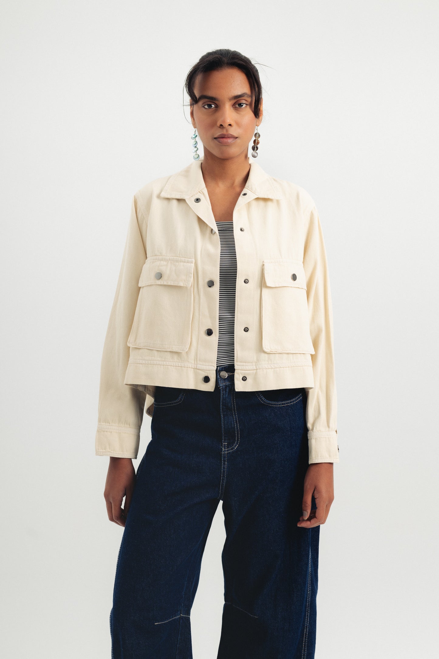 High Low Jacket - Beige