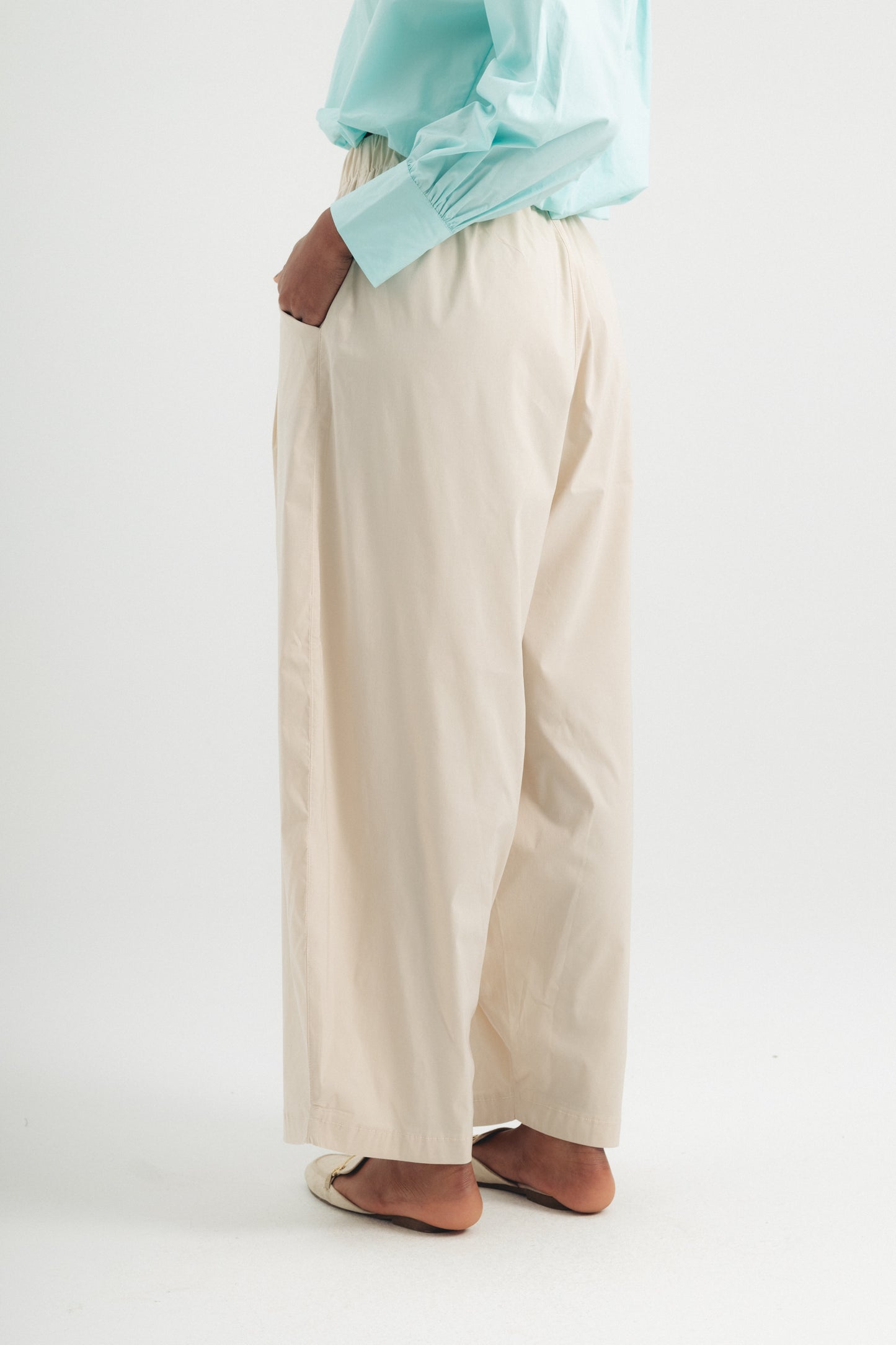 Casual Parachute Pants - Beige